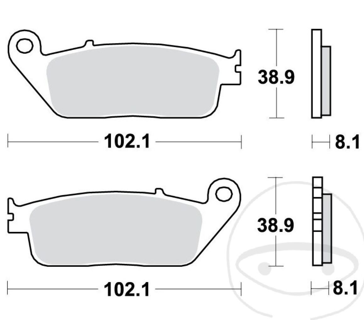 TRW Sinter Bremsbelagsatz für Yamaha WR125 2009-2017 XC BMW C1 125 Triumph Street Triple 675