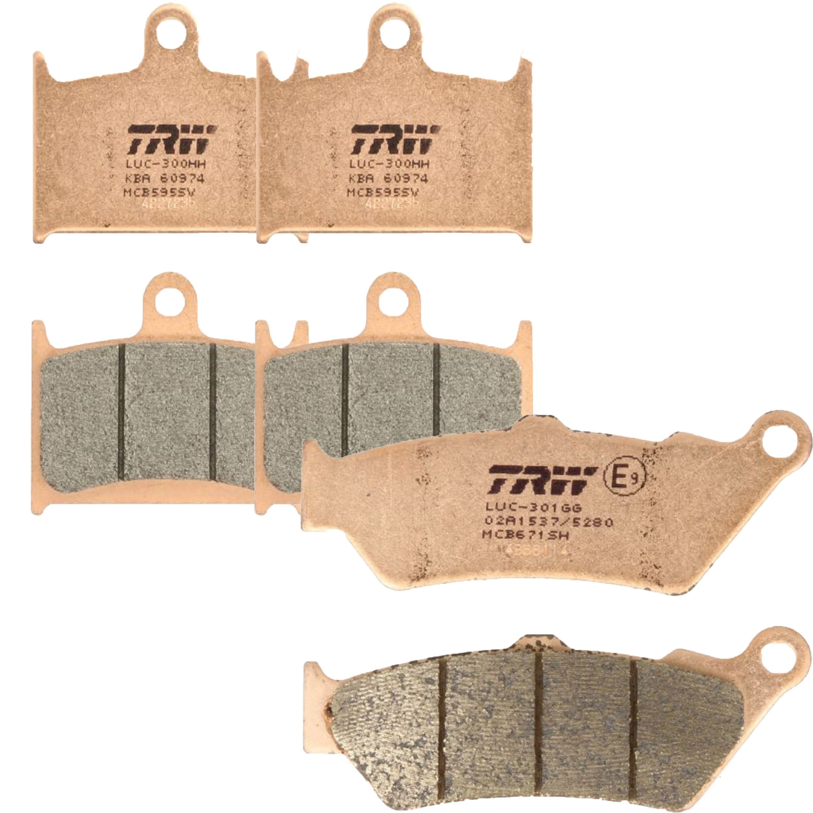 TRW Sintermetall Bremsbelagsatz für Triumph Rocket 2300 Thunderbird 1600 1700 vorne+hinten