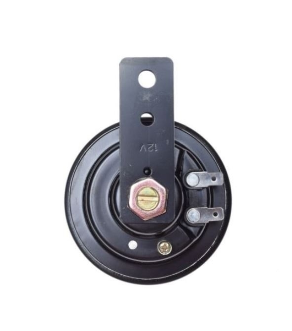 Motorrad Hupe aus Metall schwarz, 12 Volt, 87 mm
