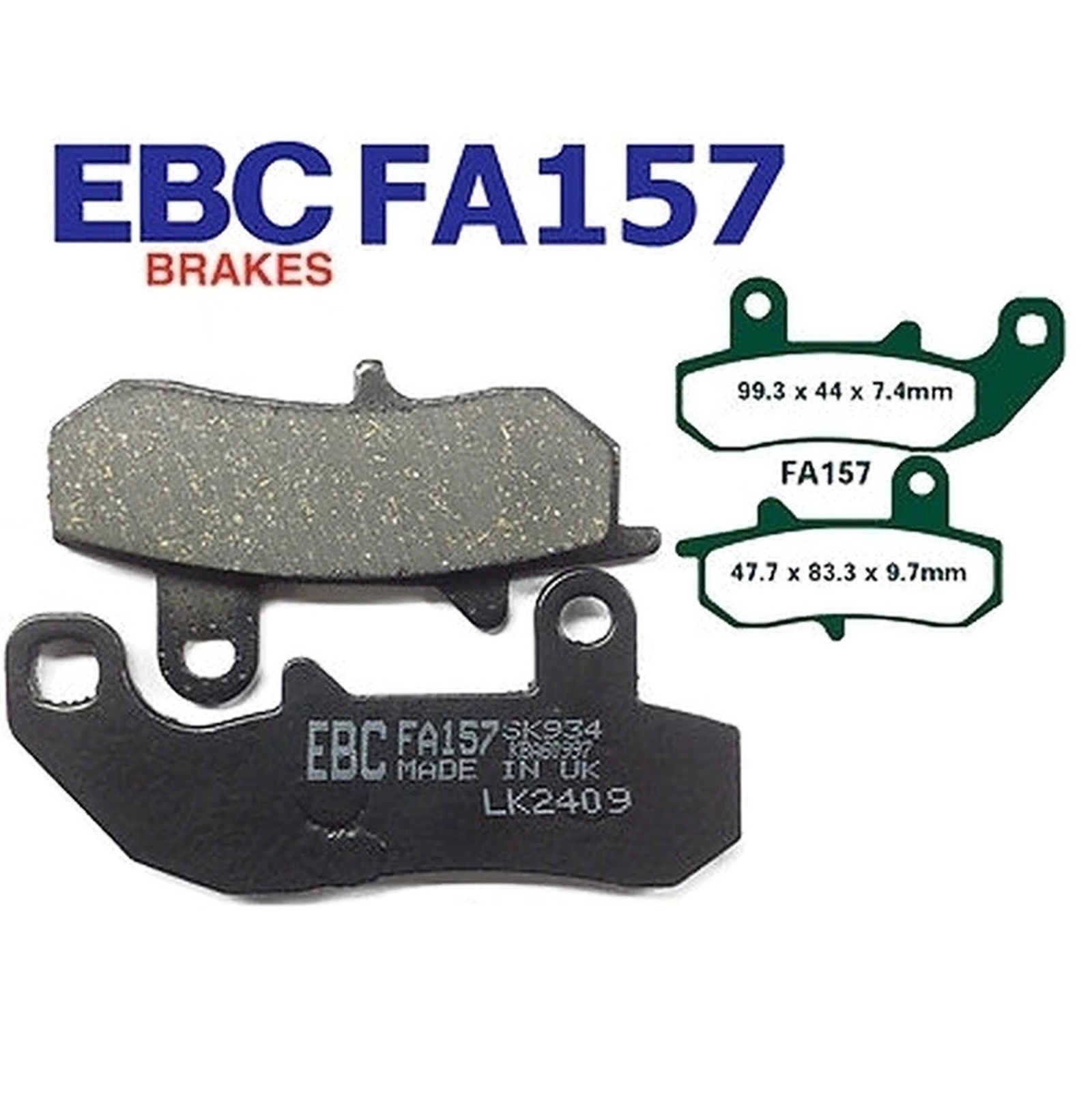 EBC Bremsbeläge FA157 für Suzuki DR RG R RU RE RS REU RSE RSEU F FU