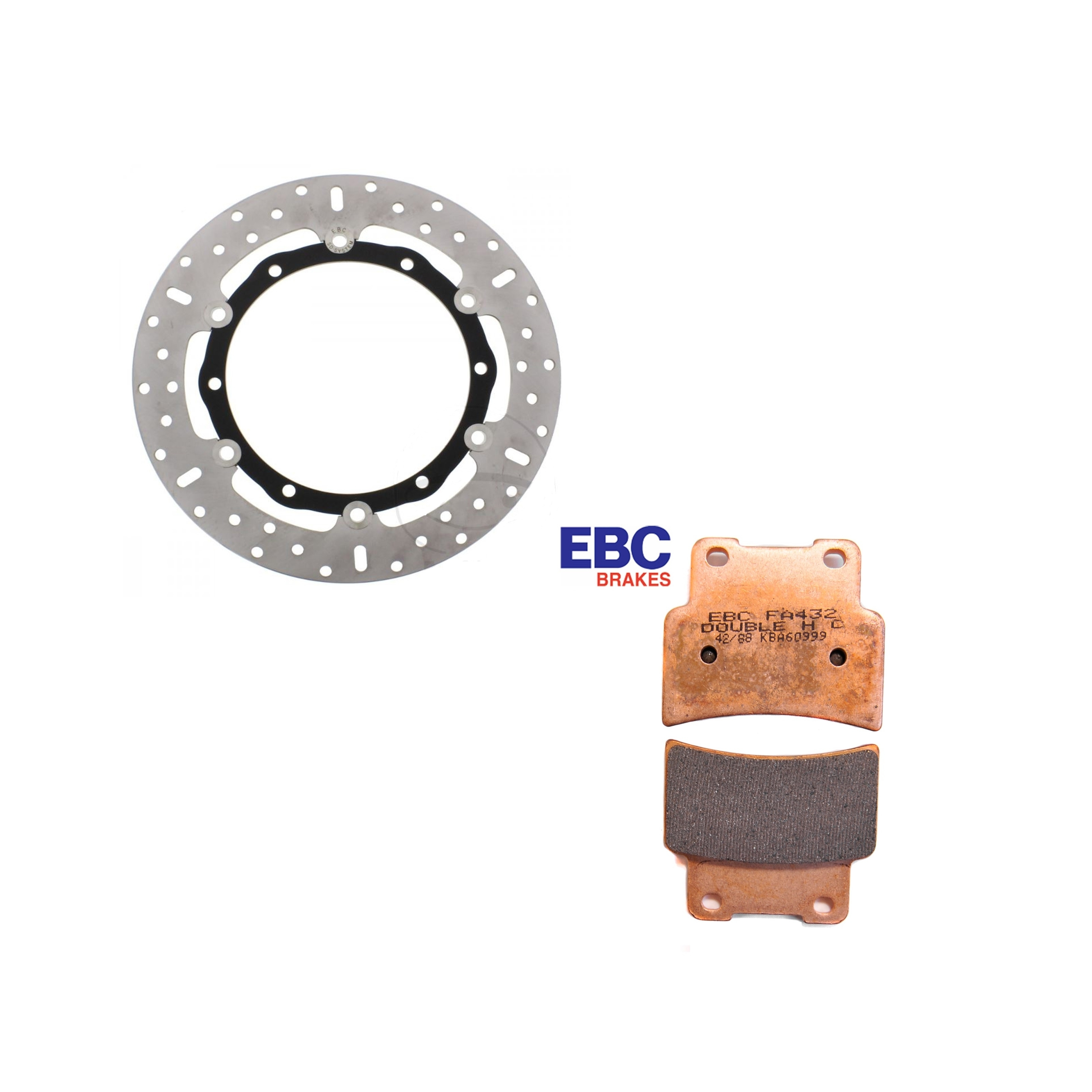 EBC Bremsenset vorne links MD2121X + FA432HH für Yamaha MT125 YZF-R 125