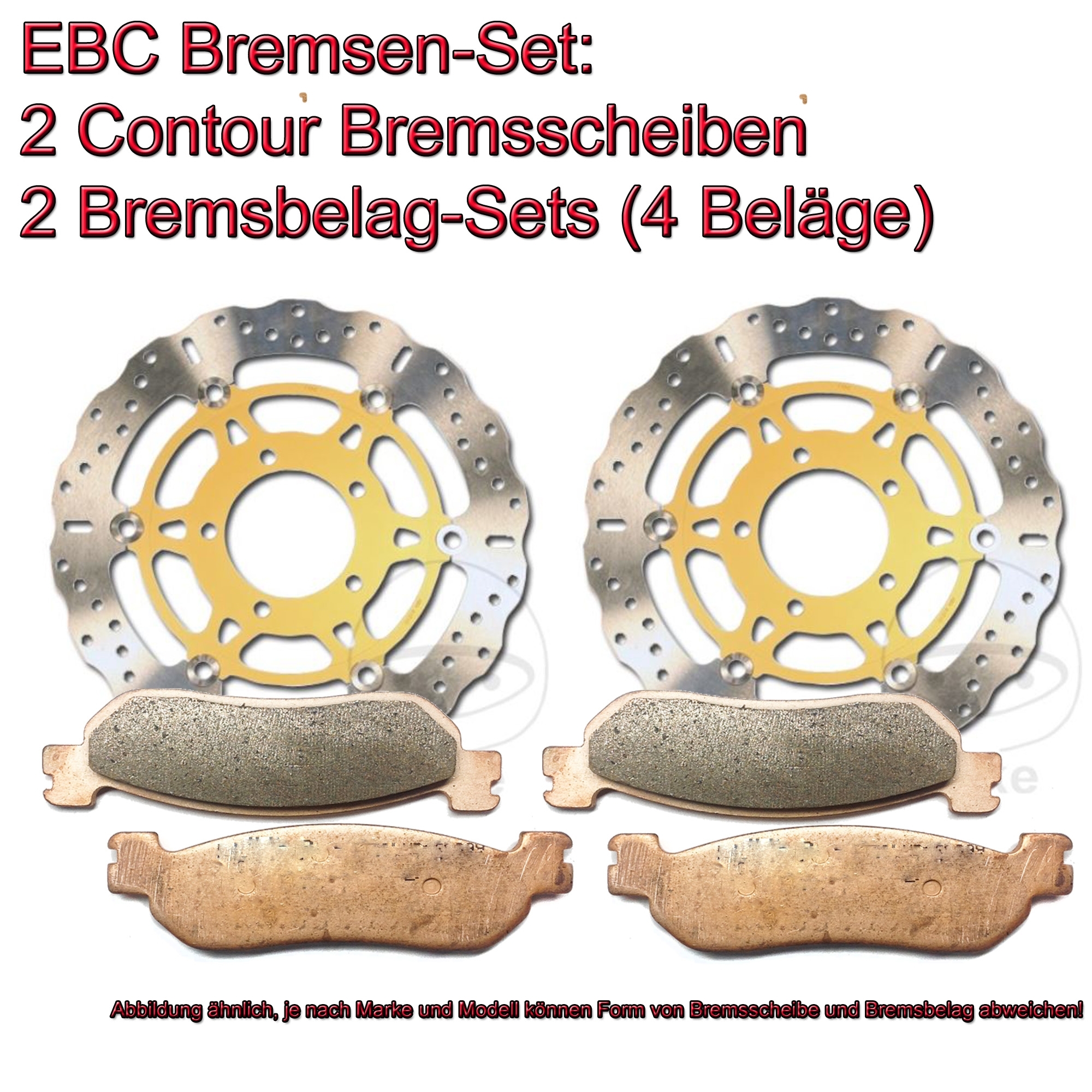 EBC Bremsen Set vorne 2x MD2098C + 2x FA252HH für Yamaha XP 500 XP 530
