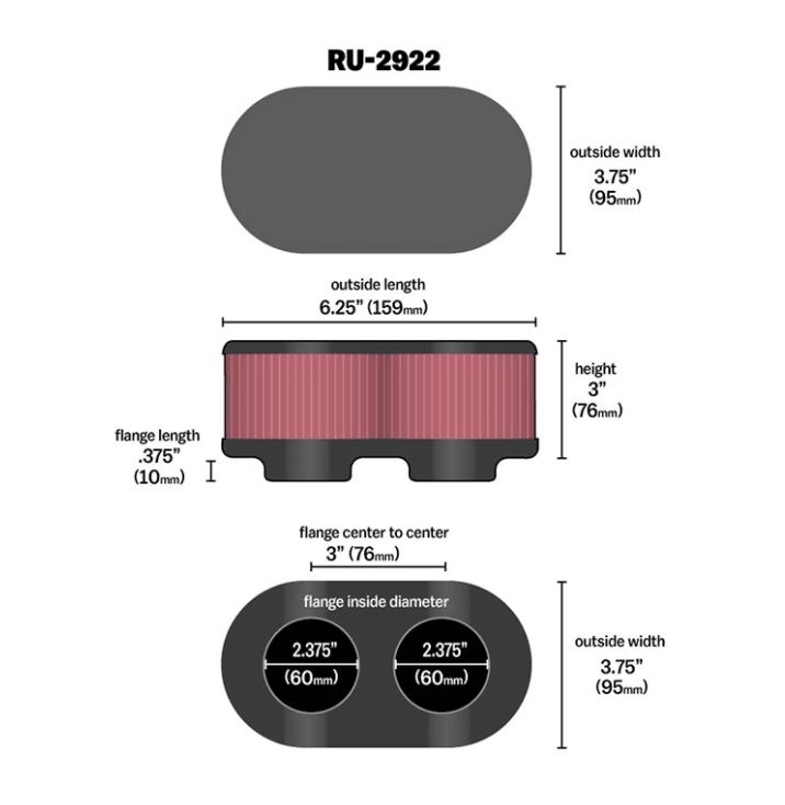 K&N Sportluftfilter RU-2922