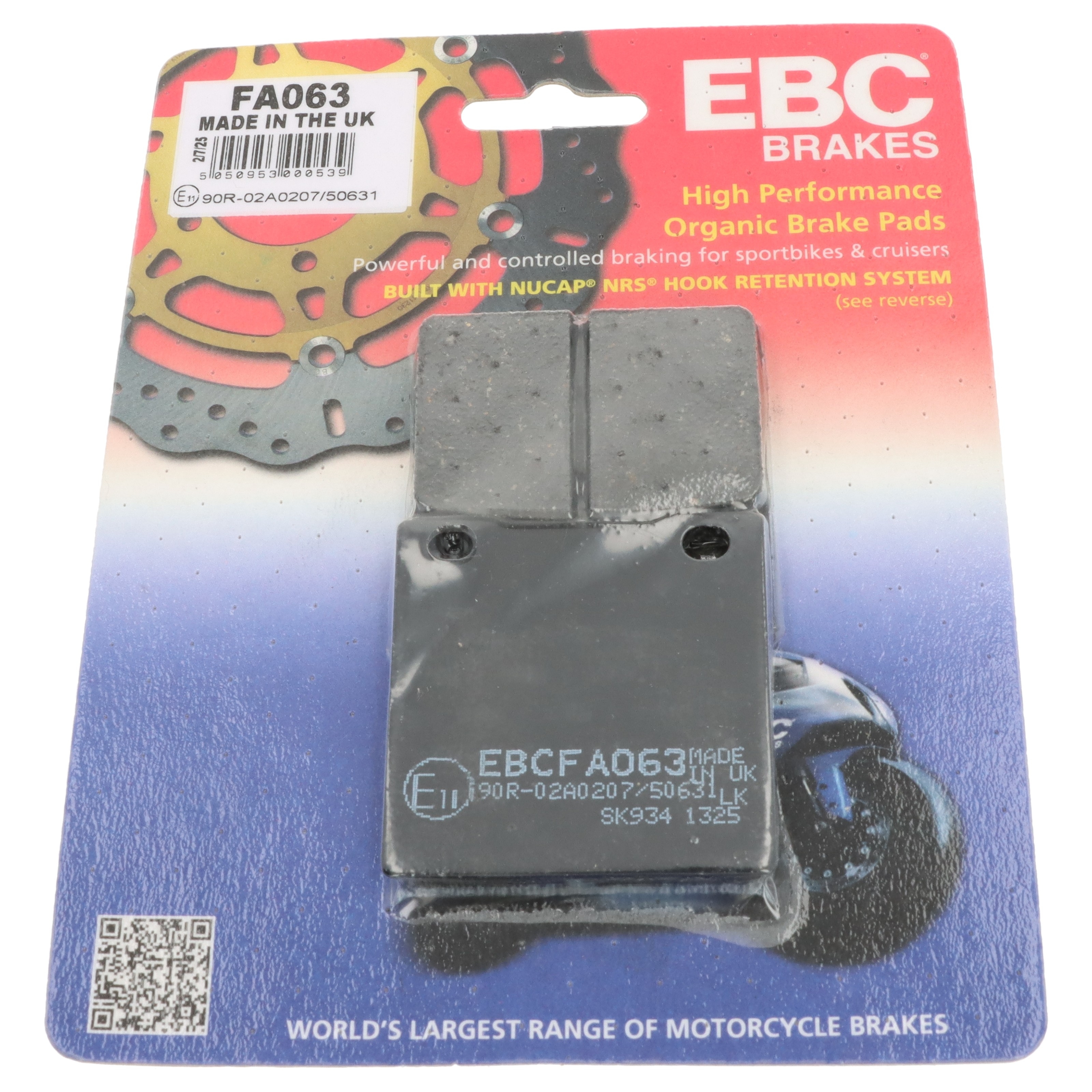 EBC Bremsbeläge FA063 hinten für Suzuki GS GSF GSX GSX-R RF RG RGV SV TL