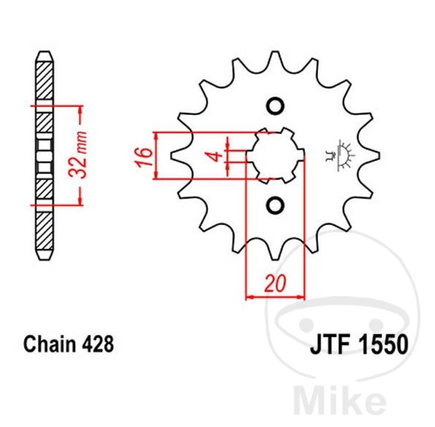 DID 428VX Offroad Kettensatz für Beta RR 125 LC Enduro 2011-2020, 14-63-140