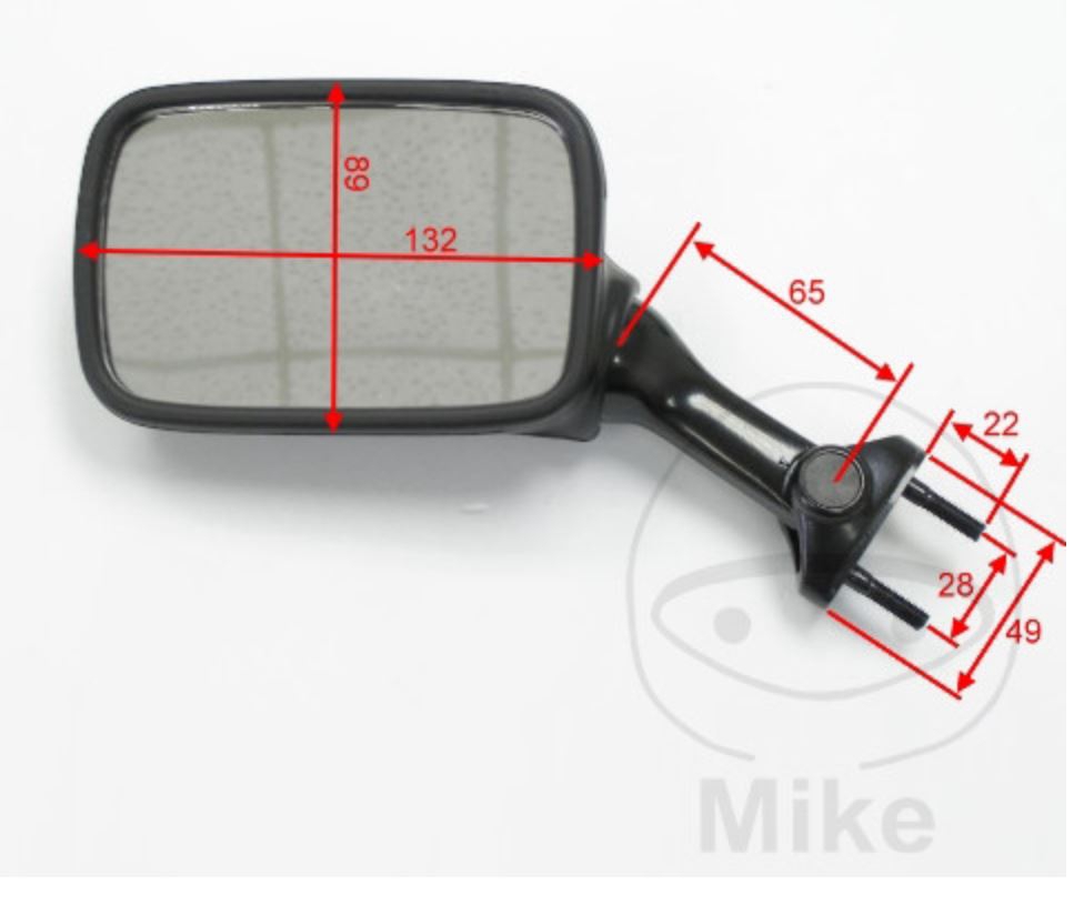 Verkleidungsspiegel für Kawasaki ER500 D GPZ500 S ZX-6R ZX-7R -7RR ZXR 400 750 für die linke Seite