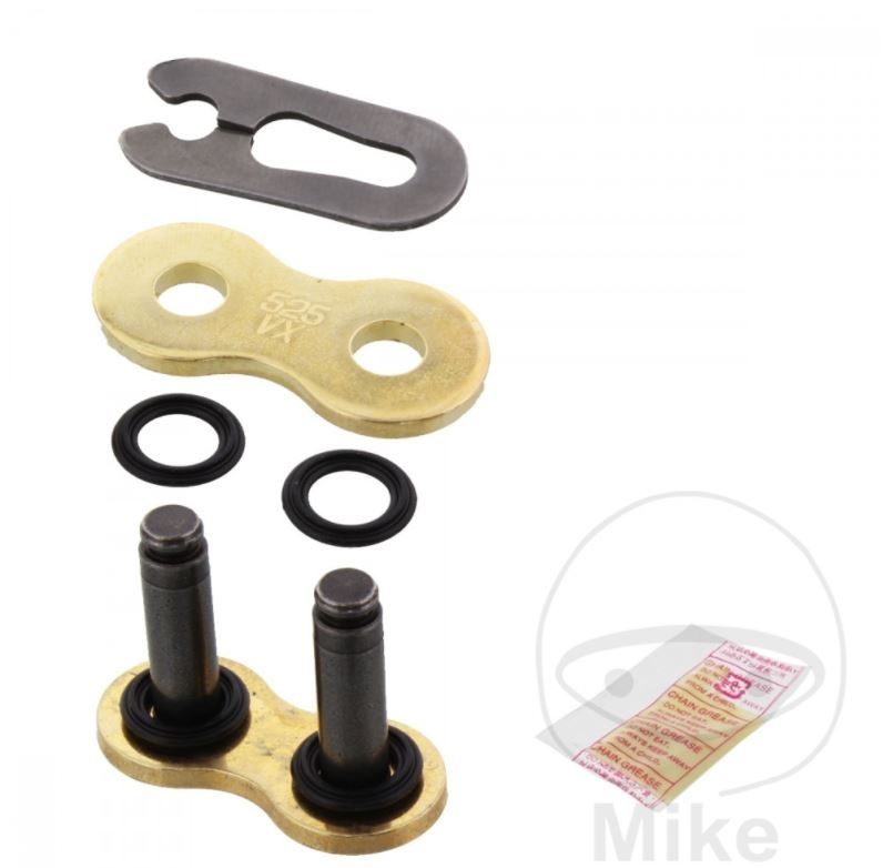 DID VX Clipschloss Gold/Stahlfarben 525 Teilung für DID VX G&B Antriebskette
