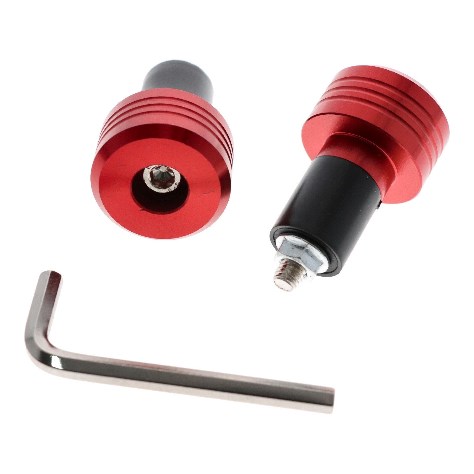 Motorrad Lenkerenden / Lenkergewichte rund 103g AD 31mm L 18mm ID 18 mm Rot