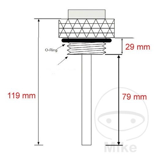 JMP Öltemperatur Direktmesser / Ölthermometer für Harley Davidson