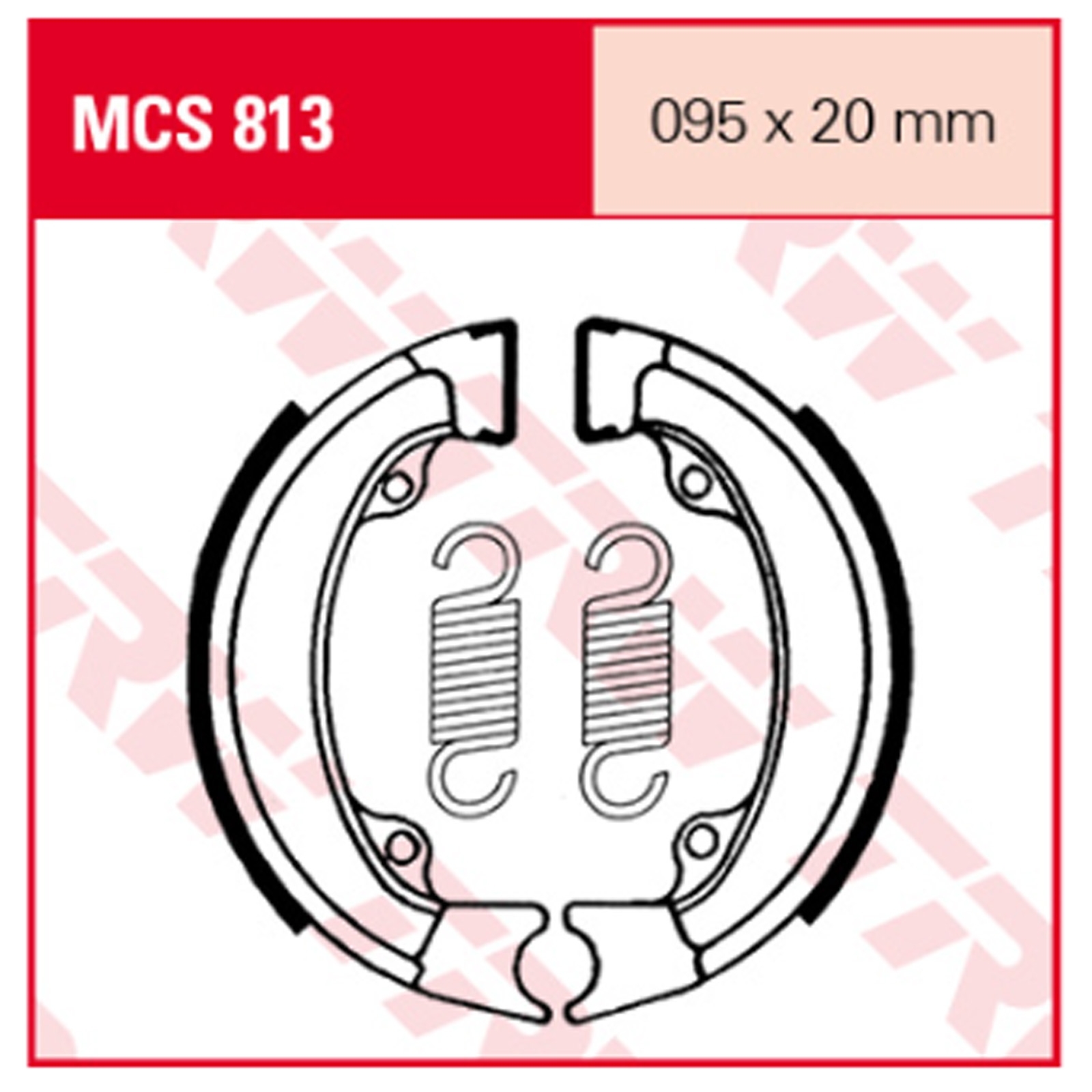 TRW MCS813 Bremsbacken für Honda Lead NH50 MS QR 50 PGO Star SYM Fiddle 50 mit Federn
