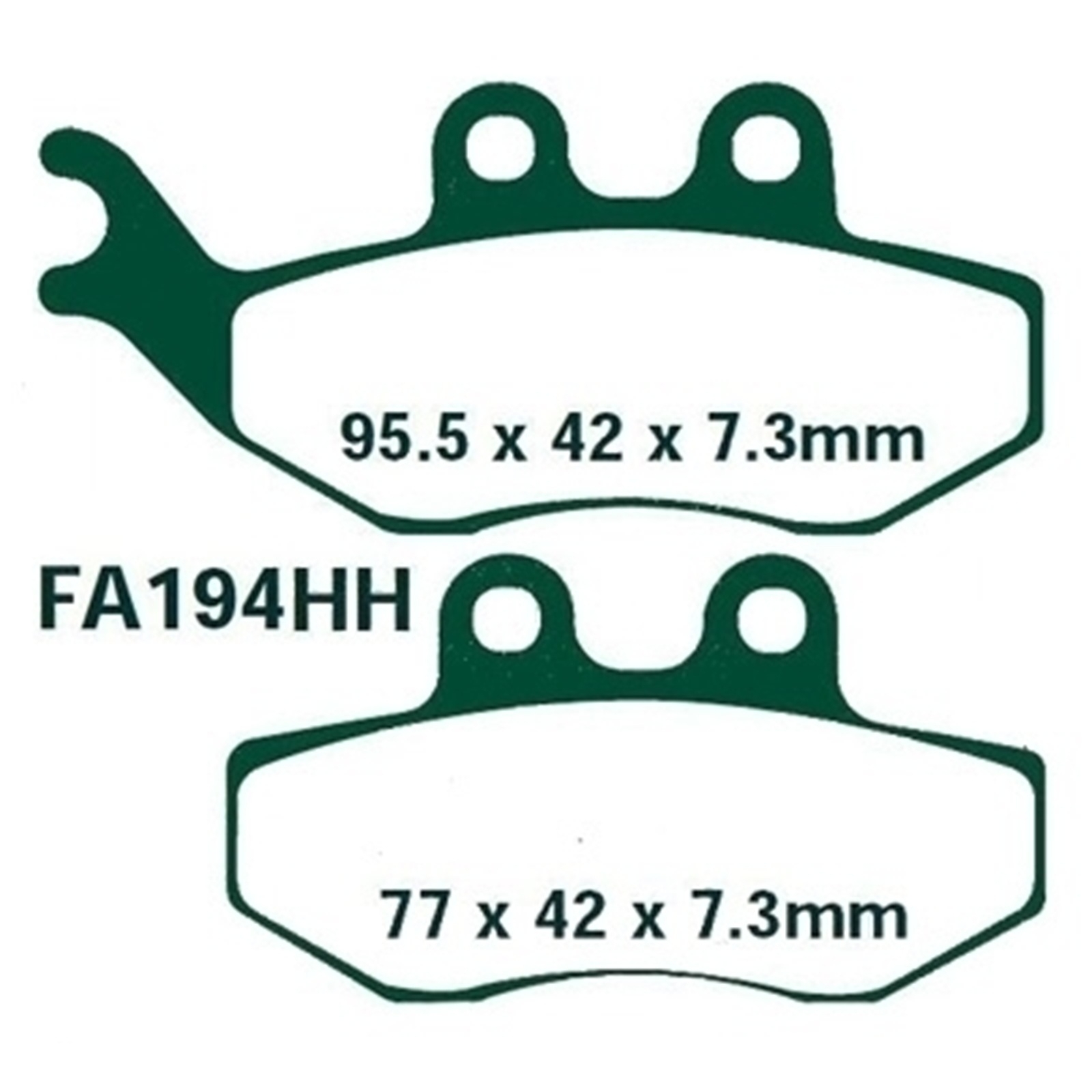 EBC Bremsbeläge FA194HH für Aprilia Sachs Beta ETX RX RS ZX Alp
