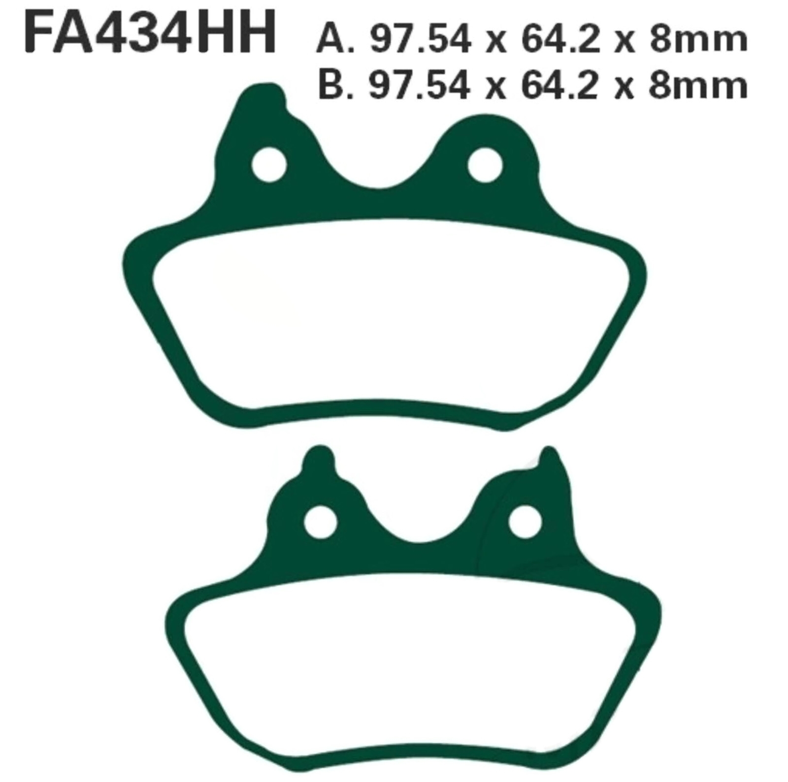 EBC FA434HH Bremsbeläge Sintermetall für Chopper