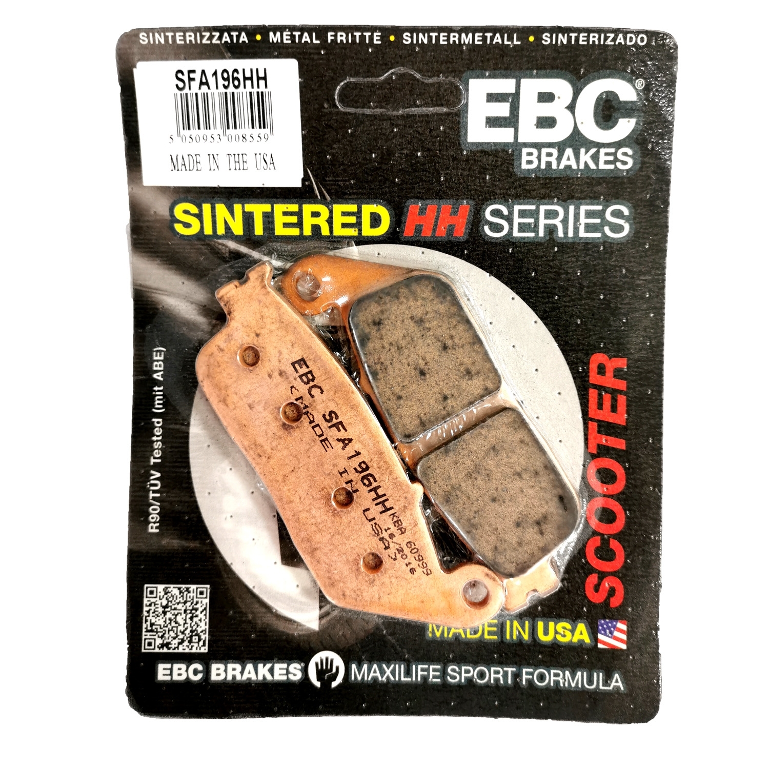 EBC SFA196HH Sinter Bremsbeläge für Honda FJS SH NSS Yamaha VP 125 X-City YP X-Max BMW C650