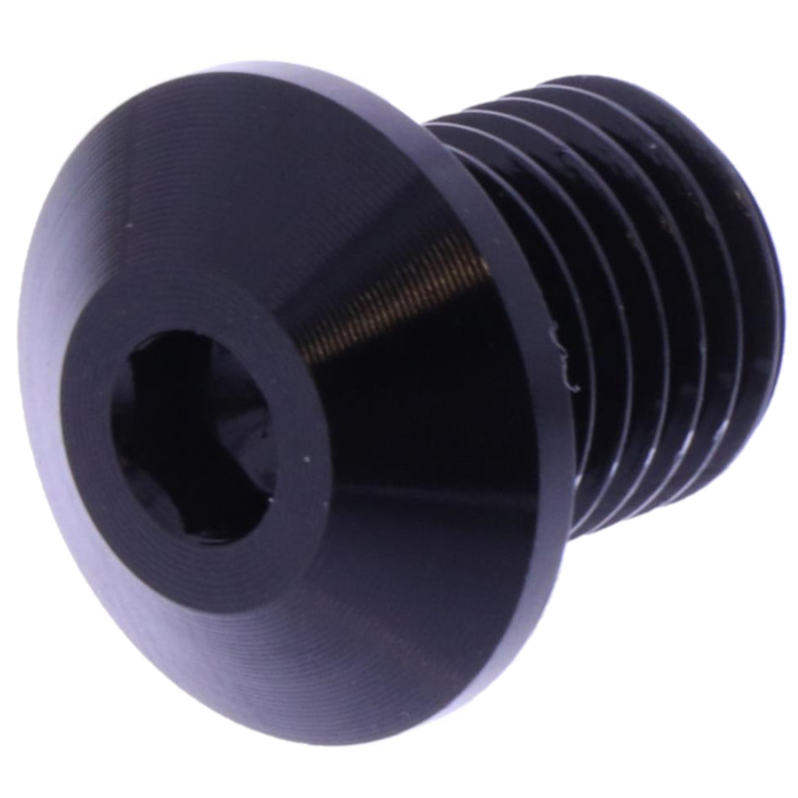 Abdeckschraube für Daytonaspiegel M10 x 1,25mm Linksgewinde Aluminium schwarz