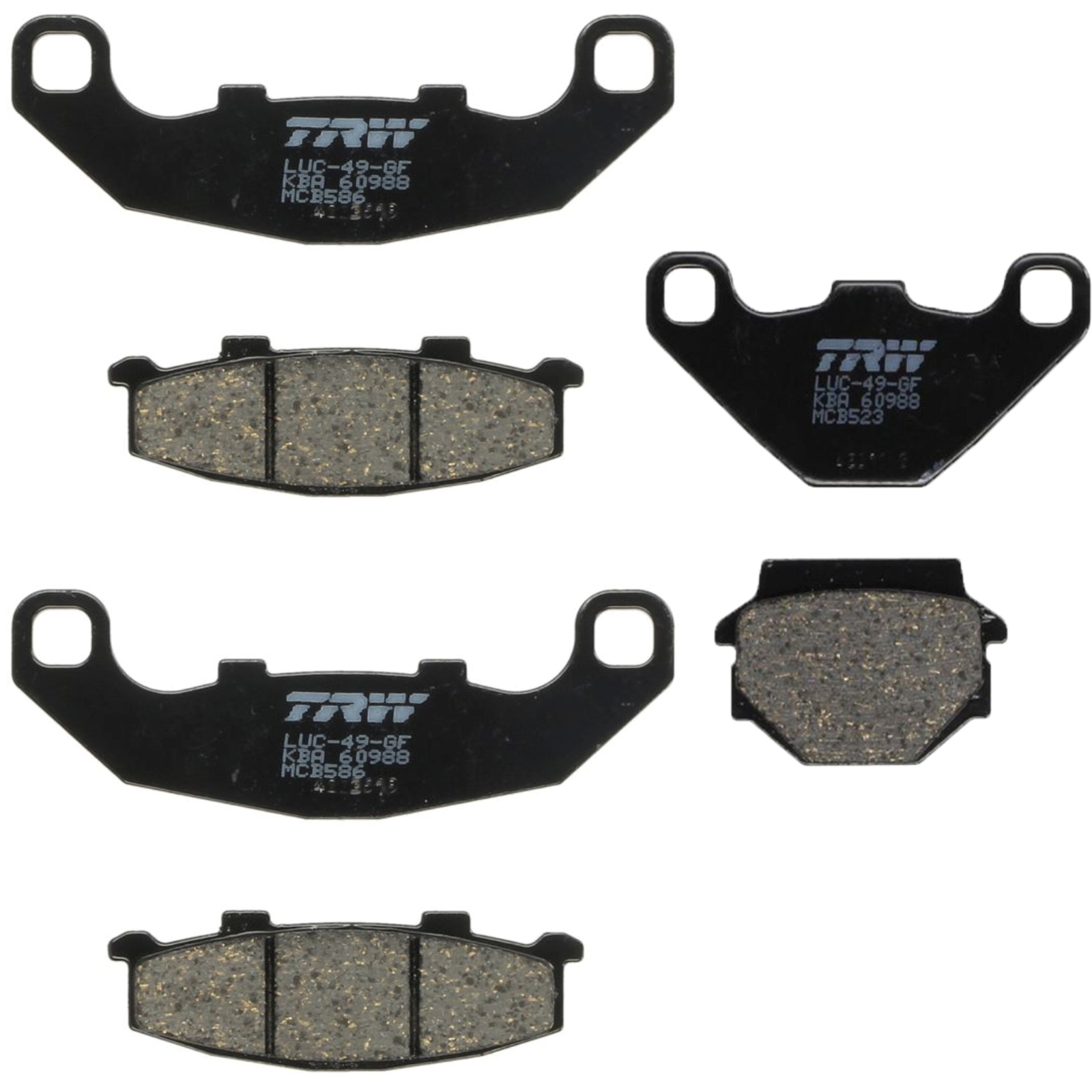 TRW Bremsbelagsatz für Kawasaki GPZ500 S 1994 - 2003 EX500D EX500DDA EX500DEA vorne+hinten