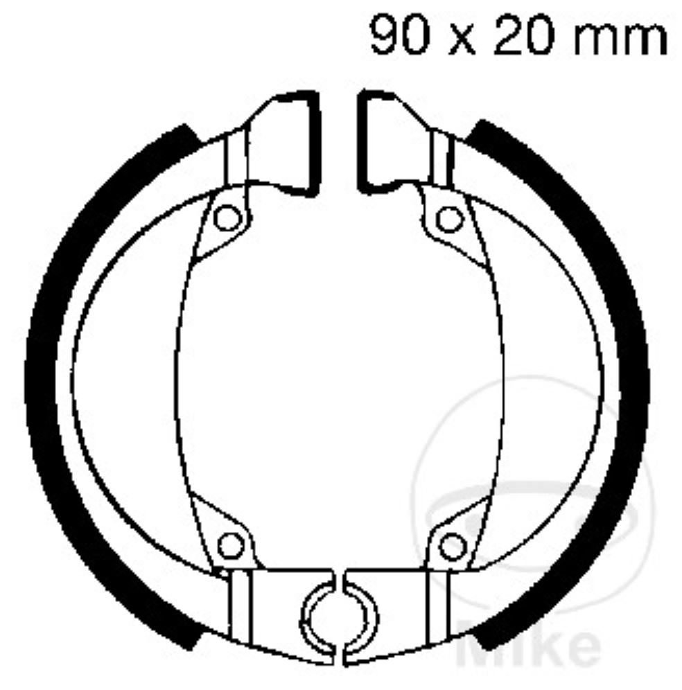 EBC Bremsbacken ohne Federn für Honda PXR 25 MS AB06-S 1984
