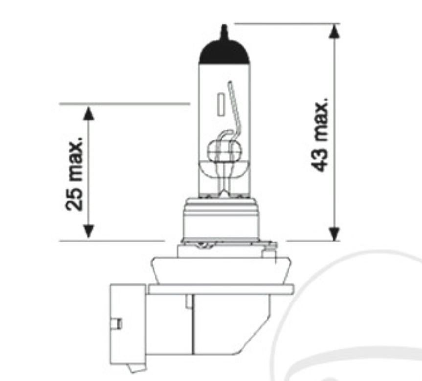 Lampe H11 12V55W 1189 für Honda CB 600 CL 700 Kawasaki ZX-10R 1000 ZZR 1400