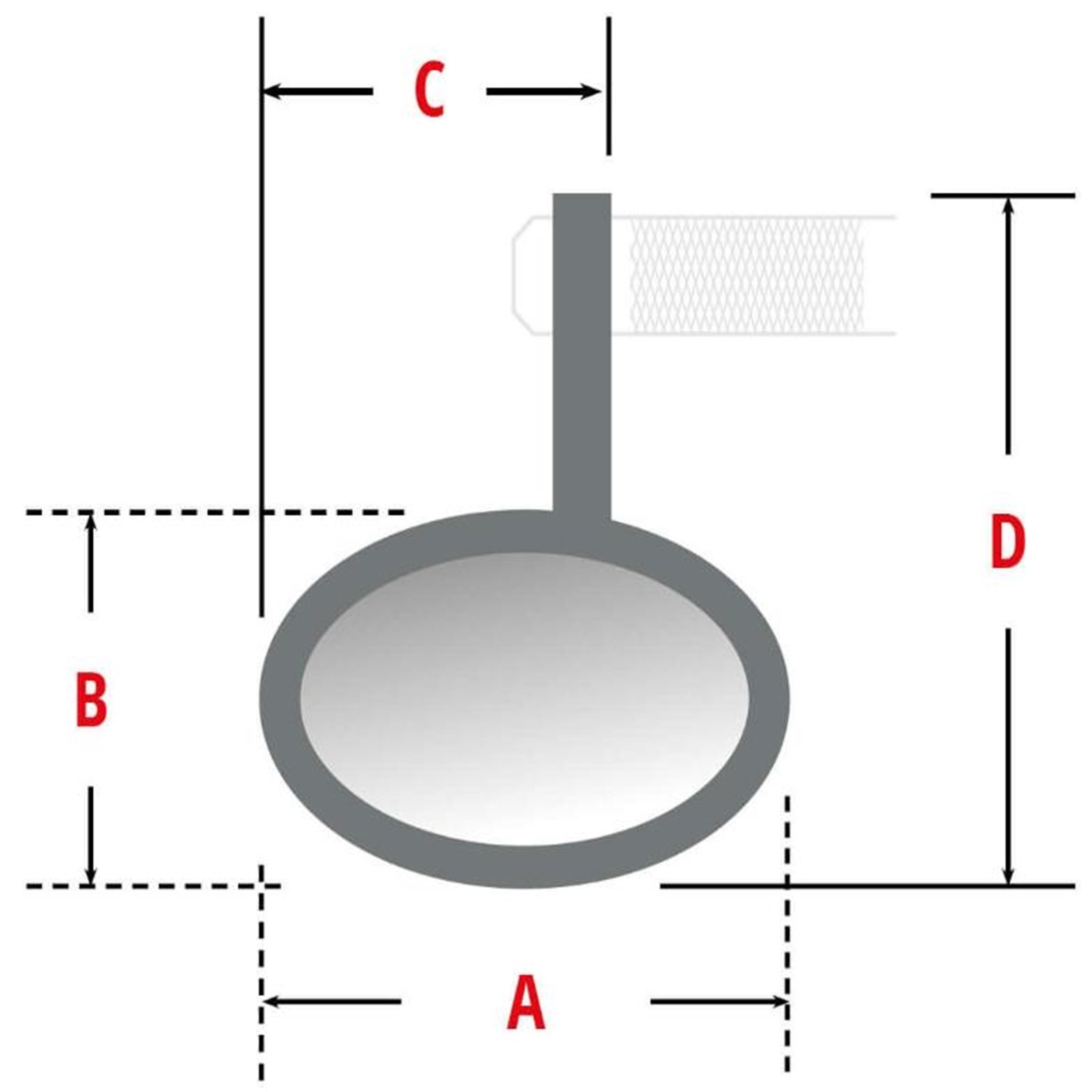 Lenkerendenspiegel Universal aus Aluminium in titan links oder rechts LSL RETRO