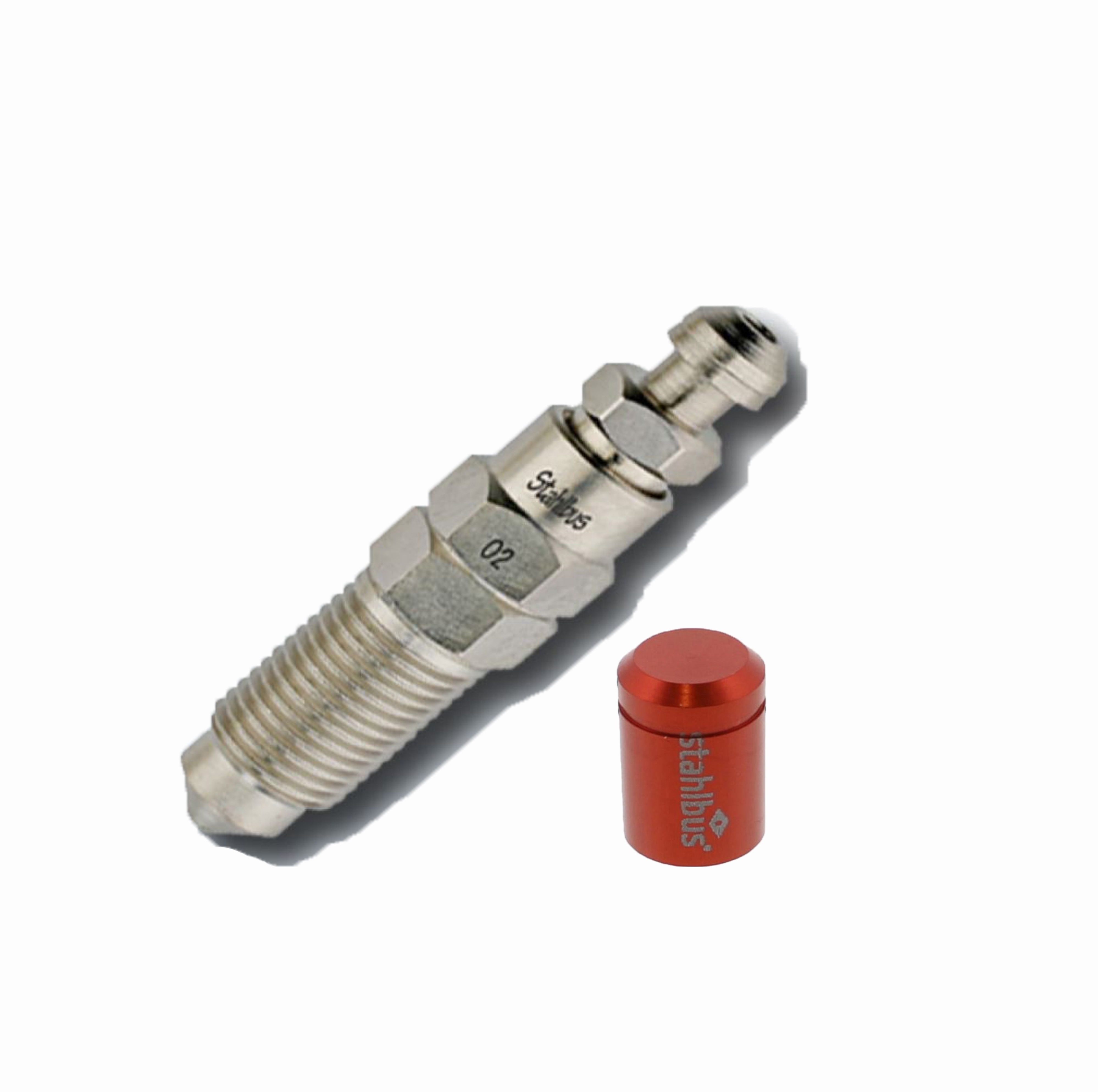 SB-110413 stahlbus Schnell-Entlüfterschraube Entlüftungsventil M10x1x20mm +Alukappe Rot