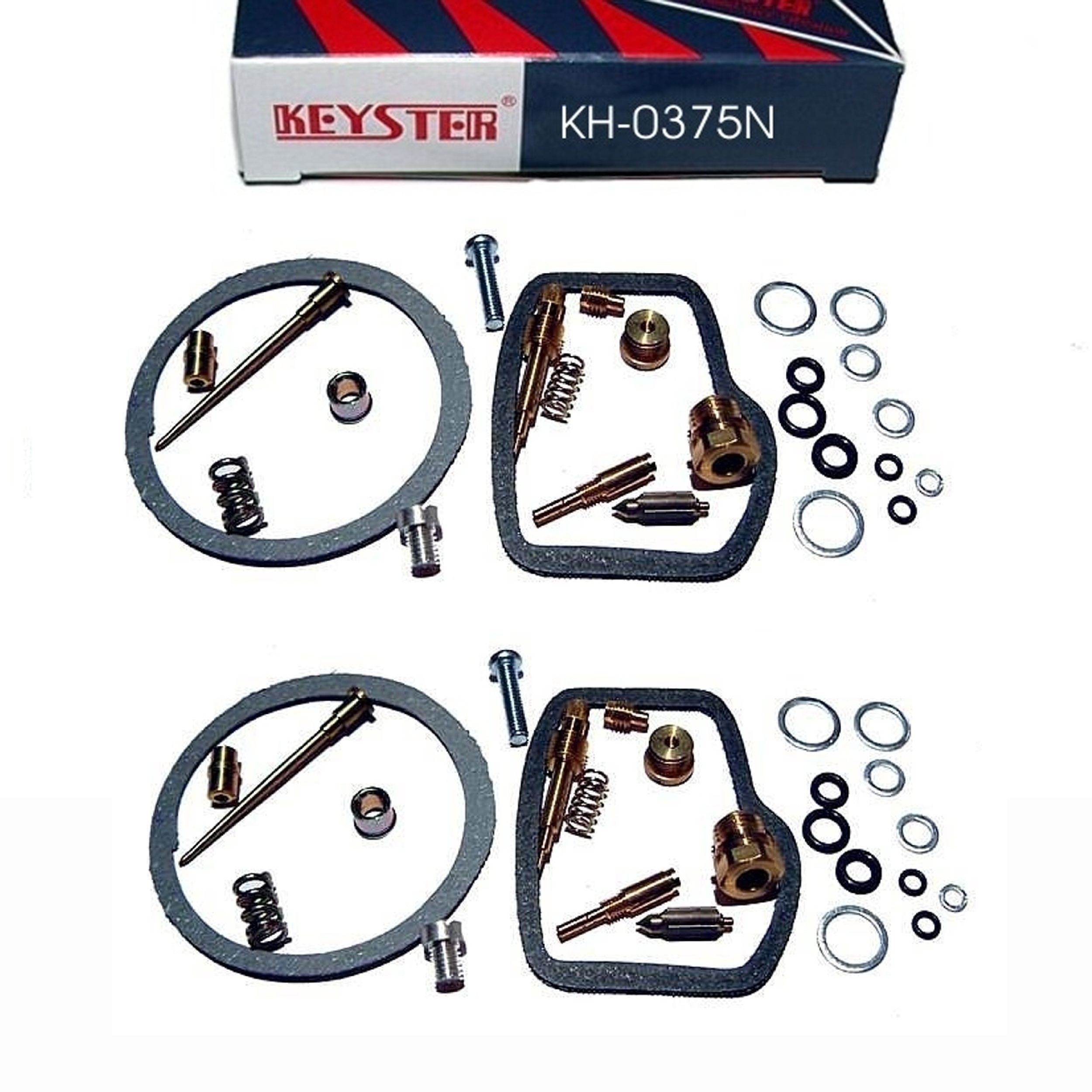 2x Keyster KH-0375N Vergaser Reparatursatz für Honda CB 500 T Twin 1974-1976 CB500T