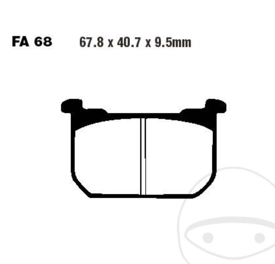 EBC Bremsbeläge FA068 für Kawasaki Z ZR GT GPZ