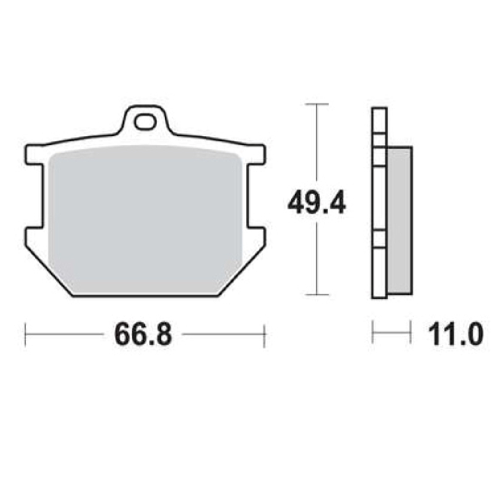 TRW MCB68 Bremsbeläge für Yamaha SR500 XJ650 XS250 XS360 XS400 XS500 XS1100 XV1000