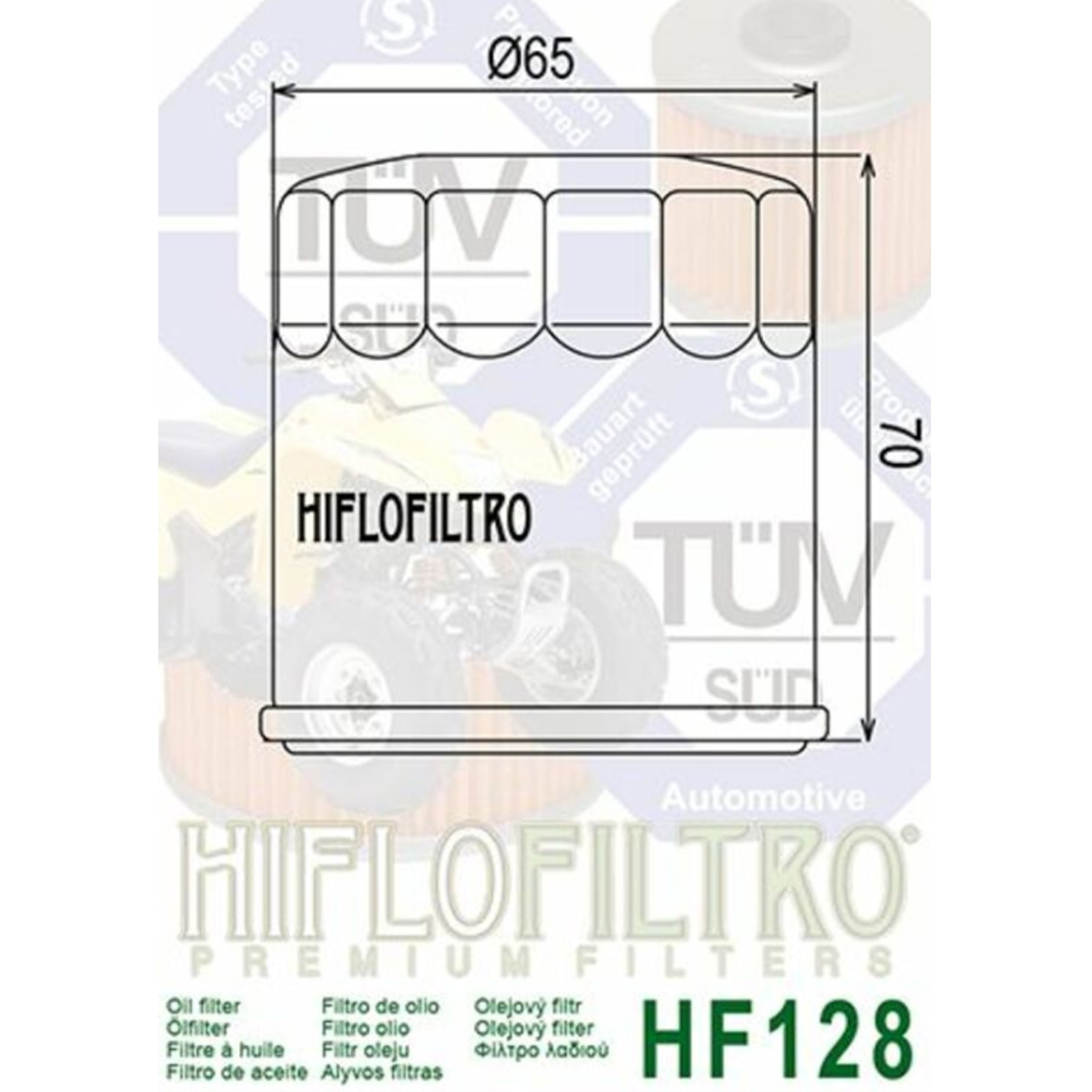 Hiflo HF128 Ölfilter für Kawasaki KAF 400 Mule 610 2WD 4WD Mule SX