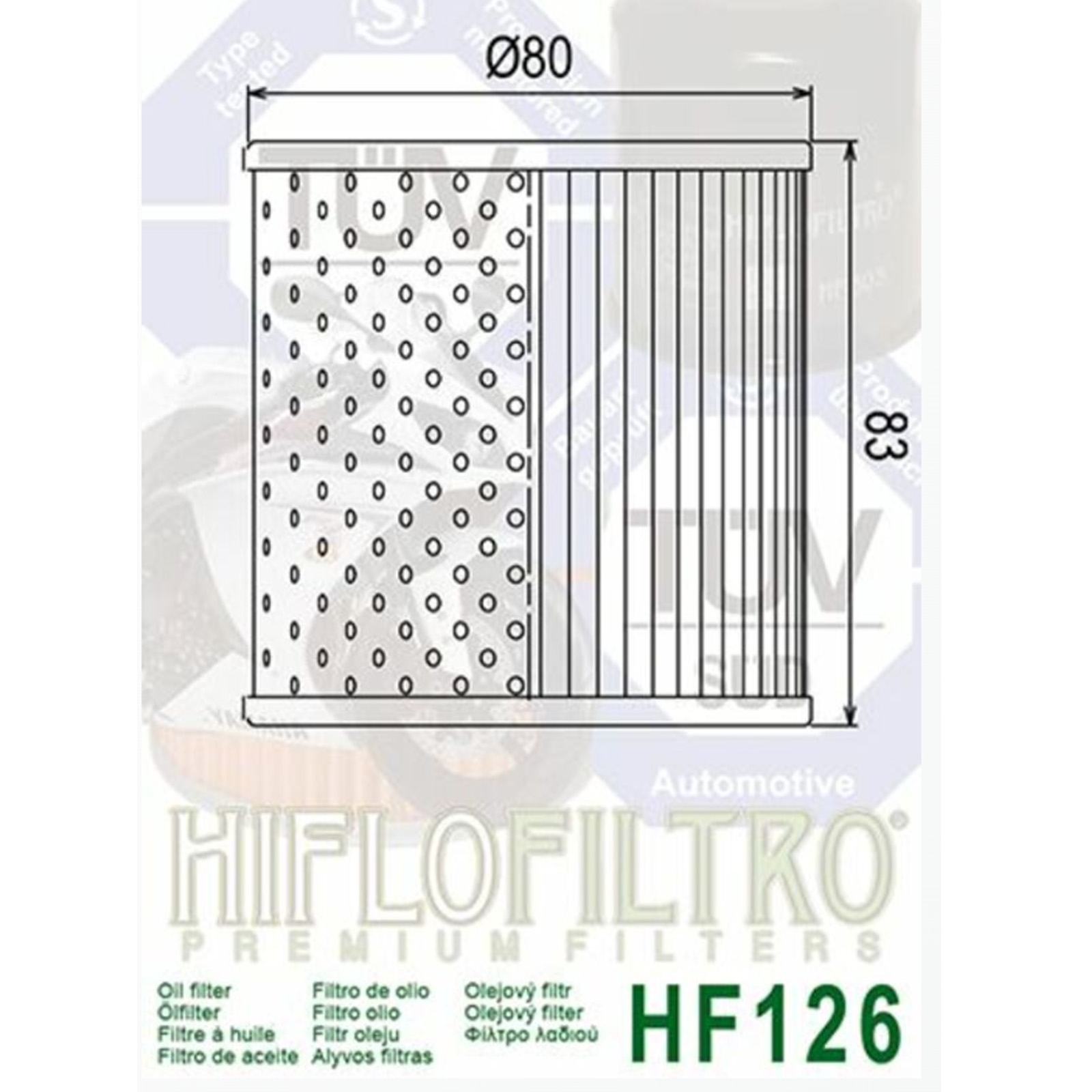 HIFLO HF126 Ölfilter für Kawasaki Z750 Z1000 Z Z/ZG 1300 Z1 Z1R Z1A Z1B Hiflo HF126