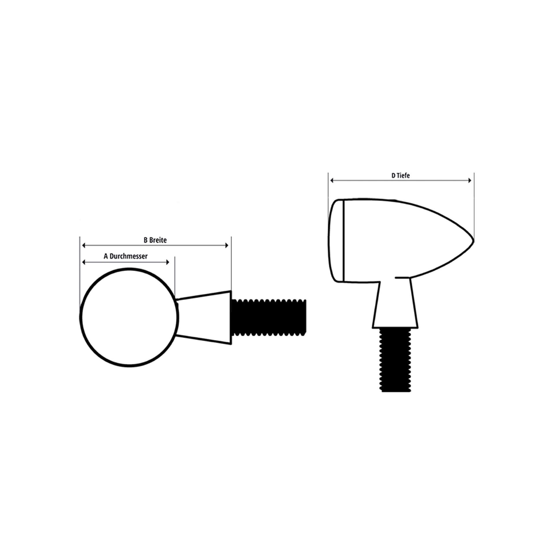 HIGHSIDER PROTON TWO 3in1 LED Blinker Positionslicht Rücklicht für Motorräder hinten