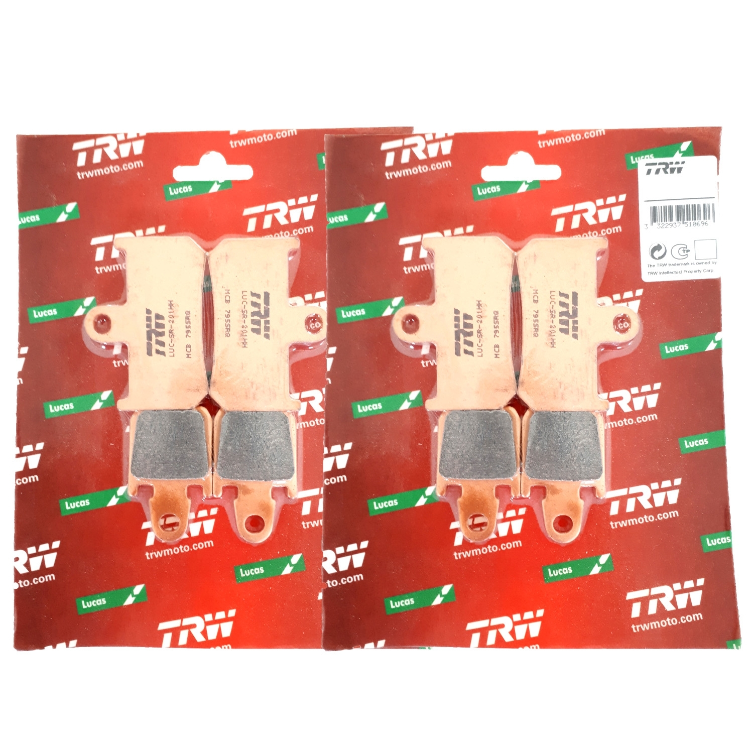 2x TRW MCB795TRQ Rennsport Bremsbeläge vorne für Yamaha YZF-R1 1000 VMX-17 1700 A