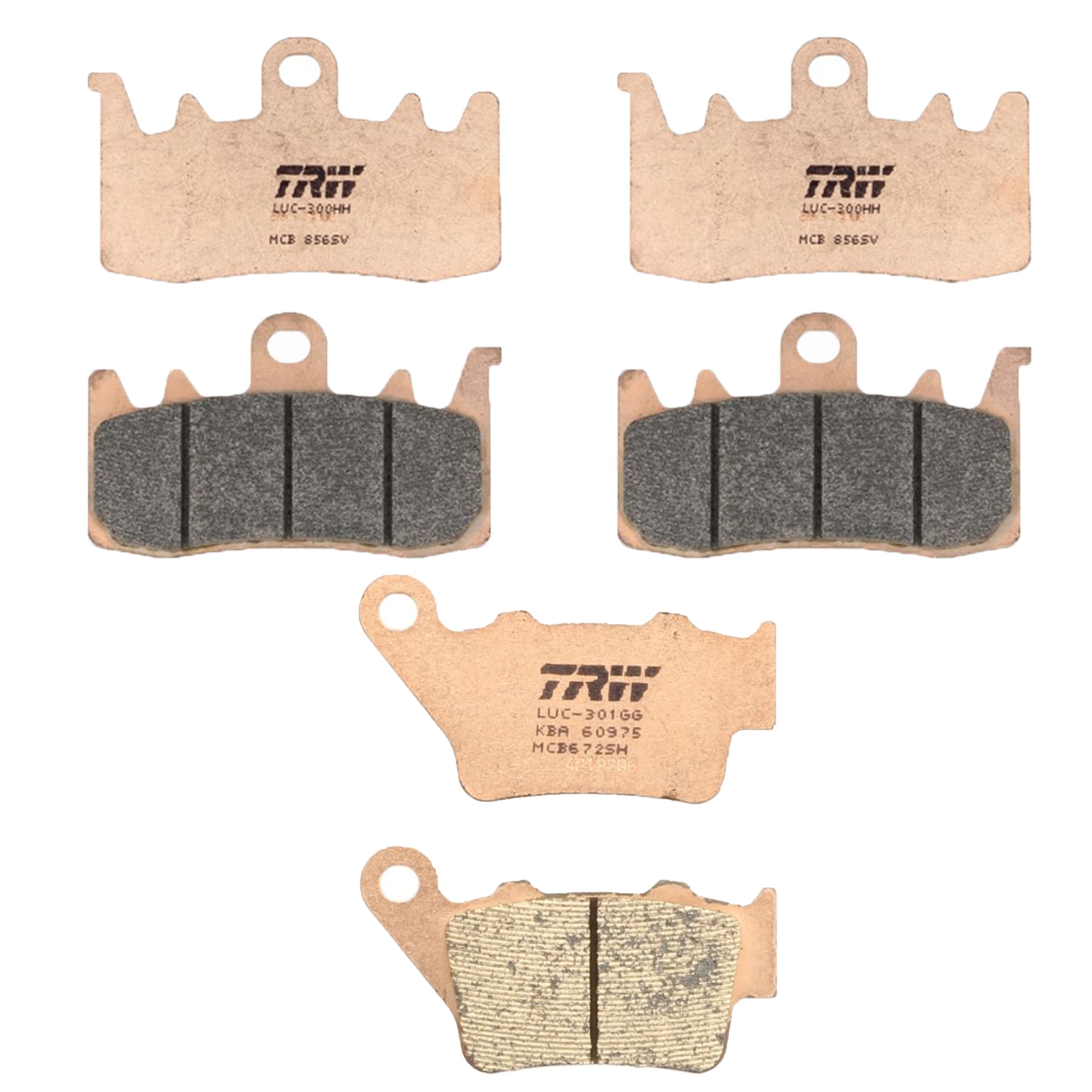 TRW Sintermetall Bremsbelagsatz für BMW F800 F900 S1000 KTM Duke 890 Triumph Street Triple vorne+hinten